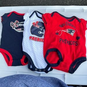Patriots girls onesies